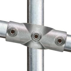 Buiskoppeling Kruisstuk in 1 vlak voor helling 0° - 11°-E / 48,3 mm